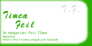 timea feil business card